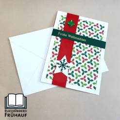 Weihnachtskarten|Buchbinderei Frühauf Weihnachtskarte Frohes Fest
