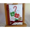 Weihnachtskarten|IdeenOase Weihnachtskarte in weinrot/weiß/kariert