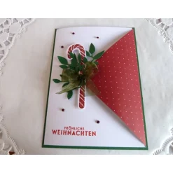Weihnachtskarten|IdeenOase Weihnachtskarte, Klappkarte in weiß/rot/grün