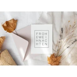 Weihnachtskarten|TildaandTheo Weihnachtskarte minimalistisch Frohe Weihnachten A6 - weihnachtliche Grußkarte - Weihnachtskarte neutral - Postkarte Fro