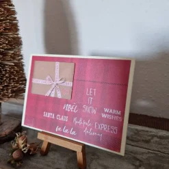 Weihnachtskarten|Teufelinchens_Ideen_Shop Weihnachtskarte mit Geschenk - Santa Claus - Merry Christmas
