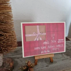 Weihnachtskarten|Teufelinchens_Ideen_Shop Weihnachtskarte mit Geschenk - Santa Claus - Merry Christmas