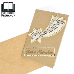 Sale Weihnachtskarte mit Papierdrahtfiguren Schweifstern Weihnachtskarten