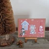 Weihnachtskarten|Teufelinchens_Ideen_Shop Weihnachtskarte mit Weihnachtsmann - Pinguin - Schneeflocken