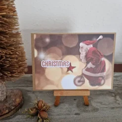 Best Weihnachtskarte mit Weihnachtsmann - Christmas - Dreirad Weihnachtskarten