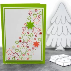 Weihnachtskarten|Reizvolle Karten und mehr Weihnachtskarte Sterne grün