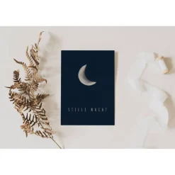 Weihnachtskarten|TildaandTheo Weihnachtskarte Stille Nacht A6 weihnachtliche Grußkarte - Postkarte minimalitisch - Watercolor Illustration Weihnachtsk