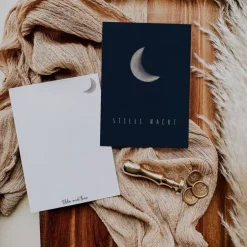 Weihnachtskarten|TildaandTheo Weihnachtskarte Stille Nacht A6 weihnachtliche Grußkarte - Postkarte minimalitisch - Watercolor Illustration Weihnachtsk