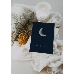Weihnachtskarten|TildaandTheo Weihnachtskarte Stille Nacht A6 weihnachtliche Grußkarte - Postkarte minimalitisch - Watercolor Illustration Weihnachtsk