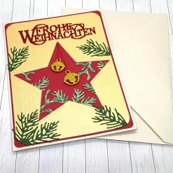 Weihnachtskarten|Kleine Schätze Weihnachtskarte Weihnachtsglöckchen – festliche Karte mit Umschlag & Einleger