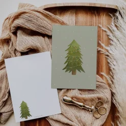 New Weihnachtskarte Weihnachtsbaum A6 - weihnachtliche Grußkarte Tanne - Winterwald Weihnachtskarte - Grußkarte Weihnachtsen Weihnachtskarten