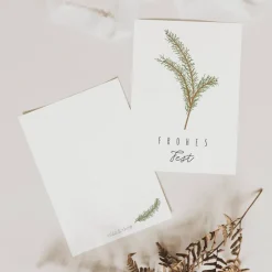 Weihnachtskarten|TildaandTheo Weihnachtskarte Zweig A6 weihnachtliche Grußkarte - Tannenzweig Weihnachtskarte - Grußkarte besinnliche Weihnachtszeit -