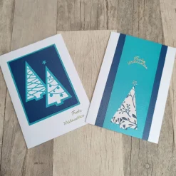 Weihnachtskarten|Peggys Kreativecke Weihnachtskarten in blau