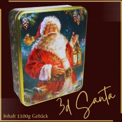 Weihnachtsgeschenke|FeinLandsKeksbar Weihnachtskekse in Präsentdose (38Eur pro Kg) mit 1,1Kg bzw. 1,2Kg Plätchen und Kekse von FeinLand