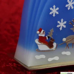 Discount Weihnachtskerze personalisierbar – Kuppelmotiv-Kerze mit Rentier und Weihnachtsmann, handgegossen, ideal als Geschenk Kerzen & Beleuchtung