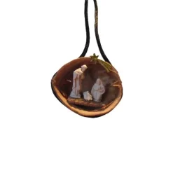 Baumschmuck|Momunder - Momente voller Wunder Weihnachtskrippe - Krippe in Walnuss