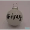 Baumschmuck Personalisierbar|leniluc Weihnachtskugel aus Glas mit Namen beschriftet