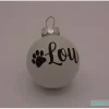 Baumschmuck Personalisierbar|leniluc Weihnachtskugel aus Glas mit Namen beschriftet