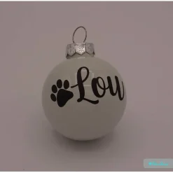 Baumschmuck Personalisierbar|leniluc Weihnachtskugel aus Glas mit Namen beschriftet