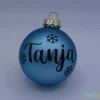 Baumschmuck Personalisierbar|leniluc Weihnachtskugel aus Glas mit Namen beschriftet