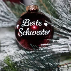 New Weihnachtskugel *personalisiert beklebt* Baumschmuck Personalisierbar