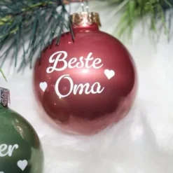 New Weihnachtskugel *personalisiert beklebt* Baumschmuck Personalisierbar
