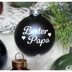 New Weihnachtskugel *personalisiert beklebt* Baumschmuck Personalisierbar