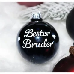 New Weihnachtskugel *personalisiert beklebt* Baumschmuck Personalisierbar