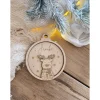Baumschmuck Personalisierbar|Wunschelfe Weihnachtskugeln Elch Personalisiert aus Holz Christbaumkugel Personalisiertes Geschenk-Weihnachtsbaumdekoration