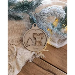 Online Weihnachtskugeln Elch Tannenbaum Personalisiert aus Holz Christbaumkugel Personalisiertes Geschenk-Weihnachtsbaumdeko Baumschmuck Personalisierbar