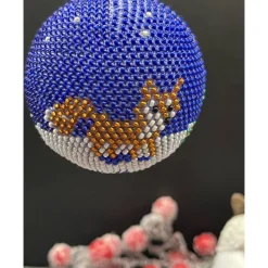 Weihnachtskugeln/Weihnachtsbaumschmuck /Christbaumschmuck gehäkelt mit Baumwollgarn und kleinen Glasperlen Baumschmuck