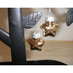 Online Weihnachtskugel-Ohrringe, Christbaumkugeln, Weihnachtskugeln, Ohrringe Sterne gold Weihnachtsaccessoires