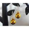 Sale Weihnachtskugel-Ohrringe, Christbaumkugeln, Weihnachtskugeln, Ohrringe Gold Weihnachtsaccessoires