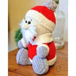 Weihnachtsdeko|Tascha Toys Weihnachtsmann gehäkelt, handgemachte Nikolaus, Santa Klaus Plüsch Deko