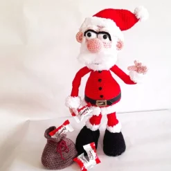 Weihnachtsmann Nikolaus Deko Weihnachten Winter Advent Gutschein Geldgeschenk Adventskalender LED Laterne Amigurumi Weihnachtsdeko