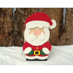 Online Weihnachtsmann-Geschenkbox zum Nikolaustag, Weihnachtsgeschenk, Mitbringsel, Handarbeit aus Wellpappe Weihnachtsdeko