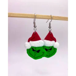 Weihnachts-Ohrringe "Grinch" Weihnachtsaccessoires