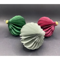 Baumschmuck|Die Papierzauberin Weihnachtsschmuck aus Papier Wabenoptik Christbaumschmuck
