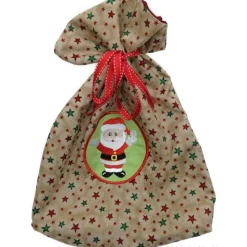Weihnachtssäckchen XXL Nikolaussack Geschenkebeutel Stoffsäckchen Gefüttert Säckchen & Beutel