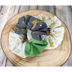 New Weihnachtsscrunchie GOLDENES FEST HIRSCH für den Adventskalender oder Nikolaus | Haargummi, Haarband | RÄUBERKIND Weihnachtsaccessoires