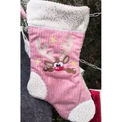 Weihnachtstüten|Nadelzauber by GK Weihnachtssocke Elch 01 - bestickt , 14x28cm