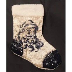 Nikolausstiefel|Nadelzauber by GK Weihnachtssocke Weihnachtsmann 01 - bestickt , 14x28cm