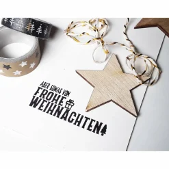 New Weihnachtsstempel "Frohe Weihnachten" Etikettenstempel, Stempel, Verpackungen, Holzstempel Weihnachtsstempel