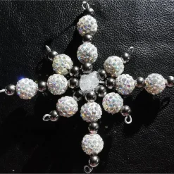 Hot Weihnachtssterne - Adventssterne - Sternanhänger als Schmuck, auch für den Weihnachtsbaum, Klein, Crystal AB Baumschmuck