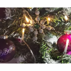 Hot Weihnachtssterne - Adventssterne - Sternanhänger als Schmuck, auch für den Weihnachtsbaum, Klein, Crystal AB Baumschmuck