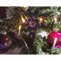 New Weihnachtssterne - Adventssterne - Sternanhänger als Schmuck, auch für den Weihnachtsbaum, Klein, Blau Baumschmuck