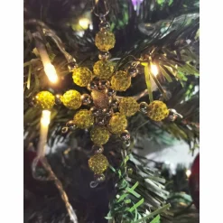 Hot Weihnachtssterne - Adventssterne - Sternanhänger als Schmuck, auch für den Weihnachtsbaum, Klein, Gelb Baumschmuck