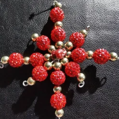 Discount Weihnachtssterne - Adventssterne - Sternanhänger als Schmuck, auch für den Weihnachtsbaum, Klein, Rot Baumschmuck
