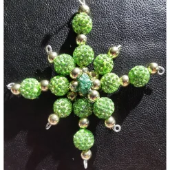 Discount Weihnachtssterne - Adventssterne - Sternanhänger als Schmuck, auch für den Weihnachtsbaum, Klein, Grün Baumschmuck