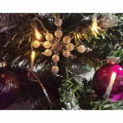 Clearance Weihnachtssterne - Adventssterne - Sternanhänger als Schmuck, auch für den Weihnachtsbaum, Klein, Crushed Weiss Baumschmuck